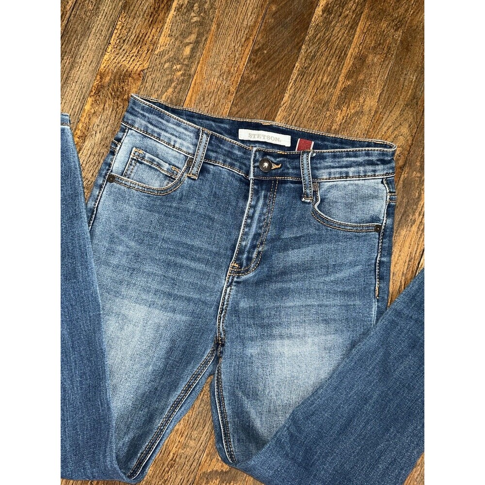 Stetson Jeans Women 2 Blue Denim Cotton Blend High Rise Skinny
